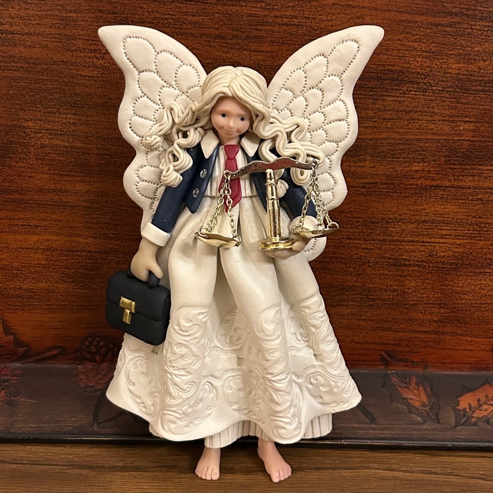 RARE Vintage Retro Carol's Angel Collection Female Woman Lawyer Attorney Clay